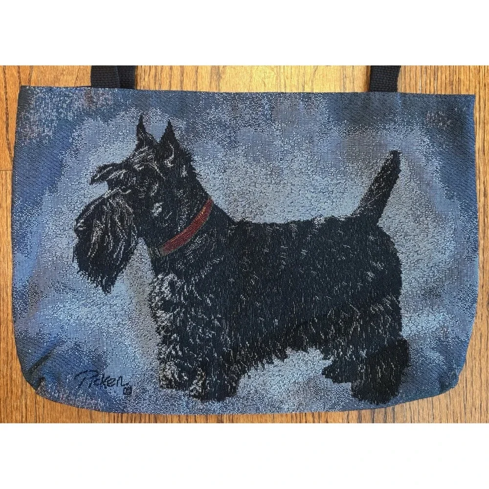 Linda Picken Scottish Terrier Scottie Dog Purse Tapestry‎ Tote Bag 17